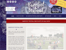 Tablet Screenshot of barefootfestival.com